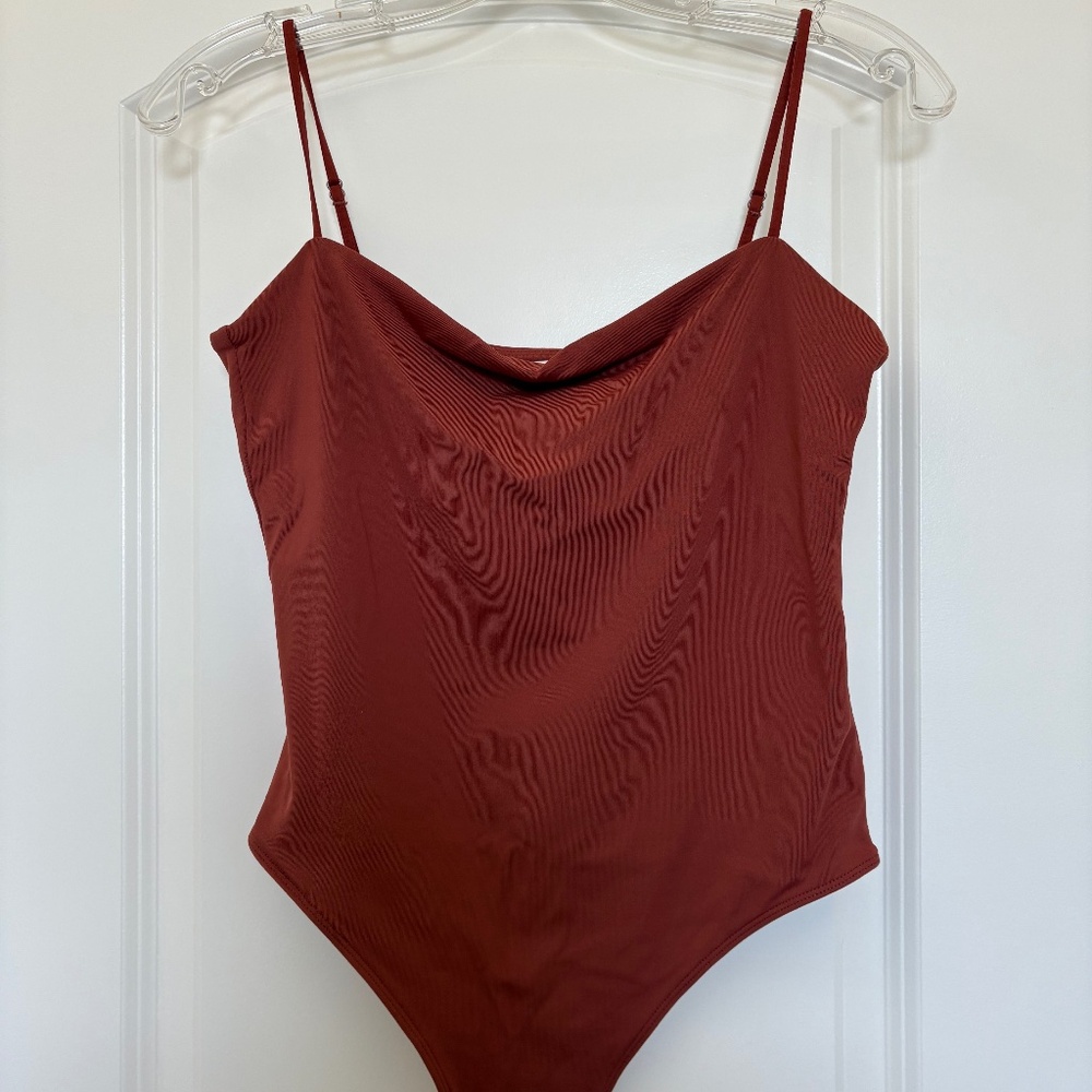 Babaton bodysuit in dark clay